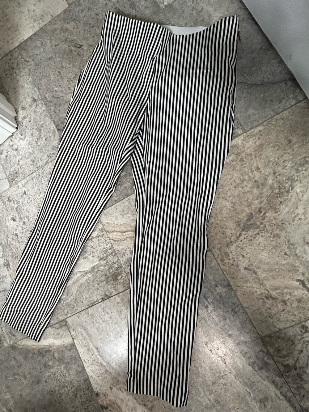 A new day Black & White Vertical Stripe Pants